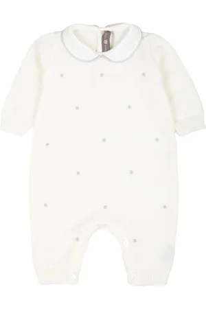 LITTLE BEAR Strampler mit aufgestickten Polka Dots
