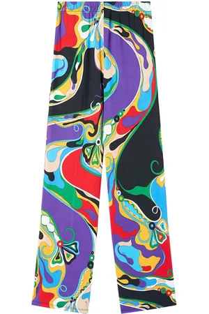 Puccini Hose mit Orchidee-Print