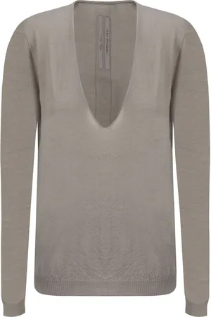Rick Owens Gerippter Pullover mit V-Ausschnitt