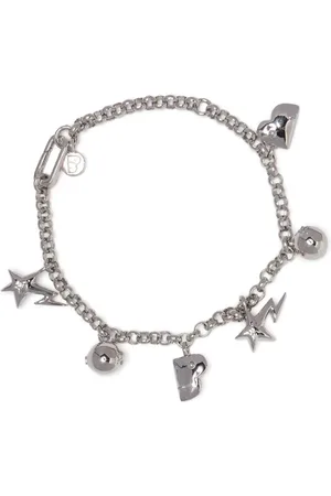 BAPY Silberfarbene Armbänder mit Anhängerdetail