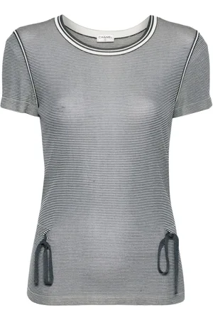CHANEL 2000s T-Shirt mit Streifen