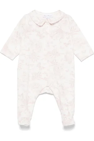 Tartine Et Chocolat Pyjama aus Samt mit Blatt-Print
