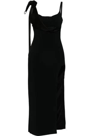 DAVID KOMA Midikleid mit Satinschleife