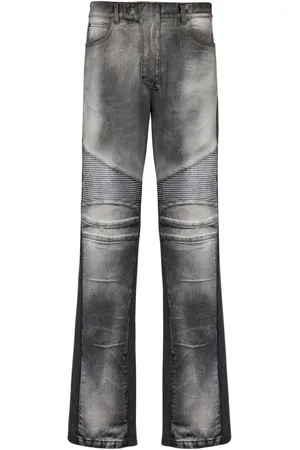 Balmain Bikerjeans mit geripptem Knie