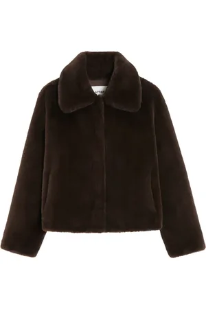 Apparis Jacke aus Faux Fur mit breitem Kragen