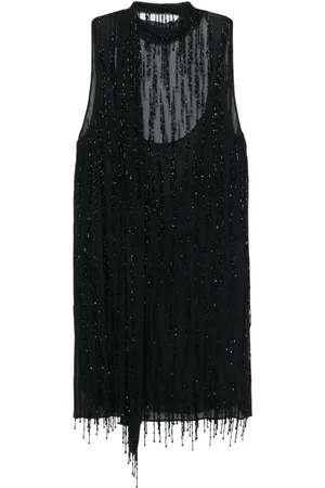 BLUMARINE Georgette-Minikleid mit Perlen