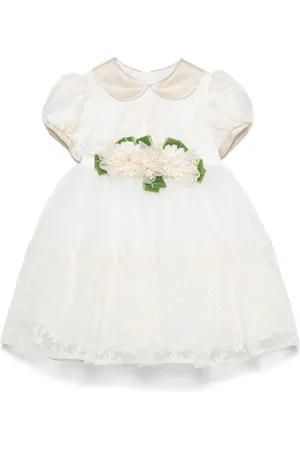 COLORICHIARI Kleid mit Blumenstickerei