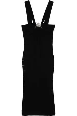 GENNY Gestricktes Midikleid mit transparenten Schlitzen