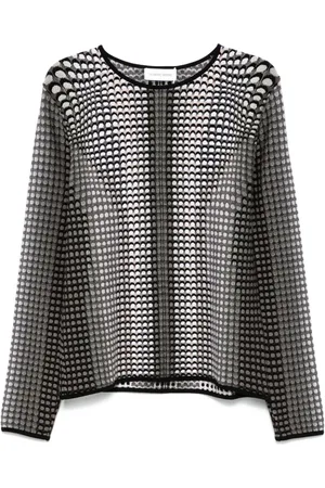 Marine Serre Pullover mit Jacquard-Logo