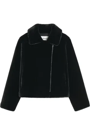 Apparis Jacke aus Faux Fur mit fallendem Revers