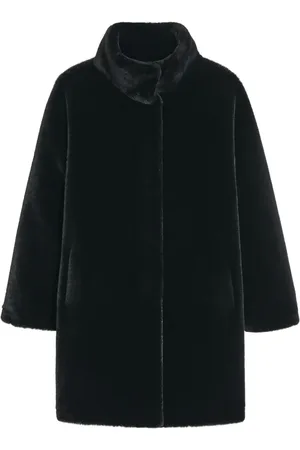 Apparis Mantel aus Faux Fur mit Stehkragen