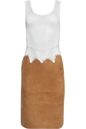 CHRISTOPHER ESBER Geripptes Kleid aus Wildleder