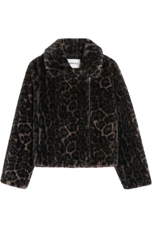 Apparis Jacke aus Faux Fur mit Leoparden-Print