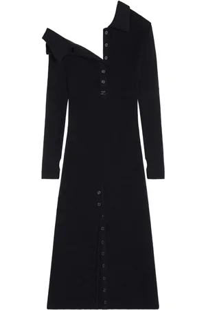 Courrèges Multi-button midi dress
