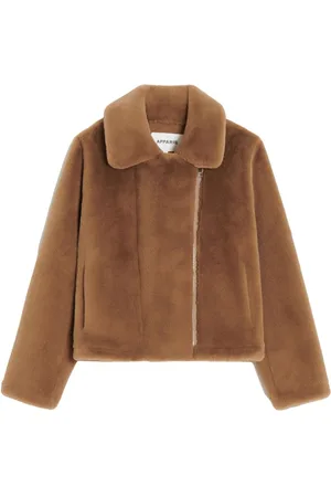 Apparis Jacke aus Faux Fur mit fallendem Revers
