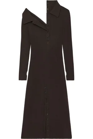 Courrèges Midikleid mit Knöpfen