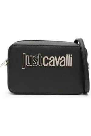 Roberto Cavalli Schultertasche mit Logo-Schild