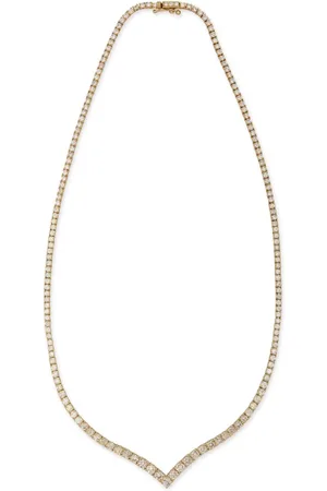 JACQUIE AICHE 14kt Vanessa Gelbgoldhalskette mit Diamant