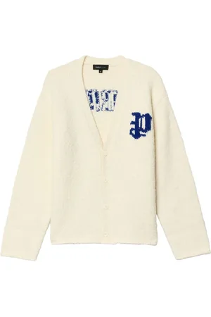 Purple Brand Intarsien-Cardigan mit Logo