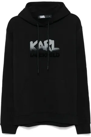 Karl Lagerfeld Hoodie mit geflocktem Logo