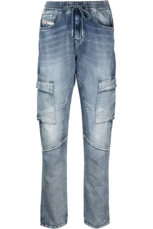 Diesel Tapered-Jeans mit Kordelzug