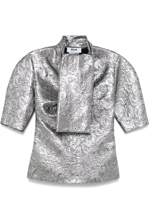 Msgm Bluse im Metallic-Look
