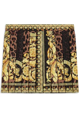 VERSACE Faltenrock mit Barocco-Print