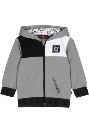 Aigner Kapuzenjacke mit Logo-Stickerei