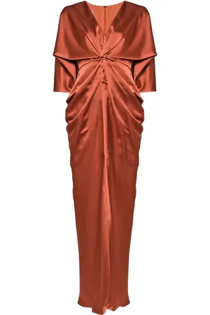 Amsale Drapiertes Abendkleid mit Knoten