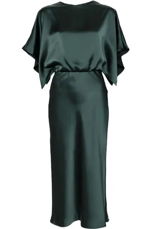 Amsale Midikleid mit drapierten Akzenten