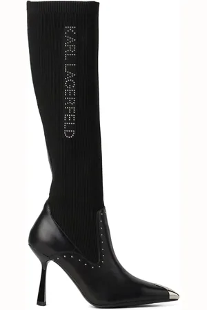 Karl Lagerfeld Kniehohe Pandara Stiefel mit Nieten
