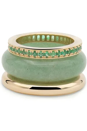 BY PARIAH 14kt yellow gold Luminous multi-stone stackable ring