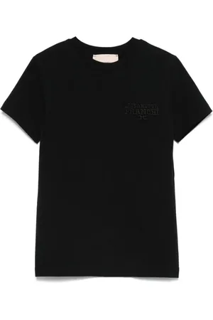 Elisabetta Franchi T-Shirt mit Logo-Stickerei