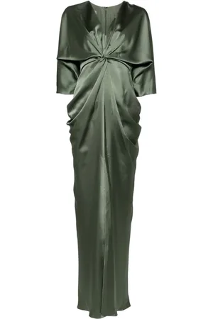 Amsale Drapiertes Abendkleid mit Knoten