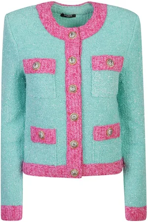 Balmain Cropped-Jacke aus Tweed