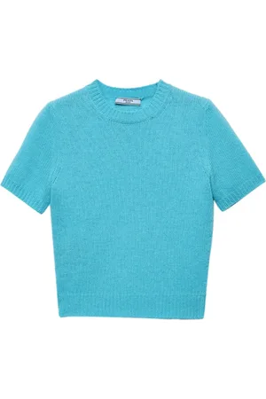 Prada Kurzärmeliger Kaschmirpullover