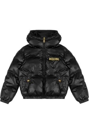Moschino Gefütterte Jacke mit Logo-Stickerei