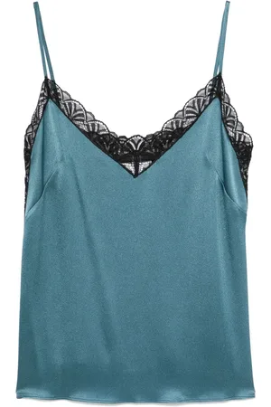 Alberta Ferretti Satintop mit Spitze