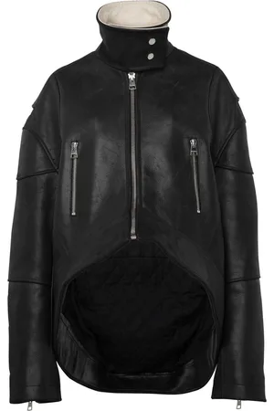 J.W.Anderson Gebogene Lederjacke mit Stehkragen