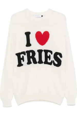 JOSHUA SANDERS Pullover mit Intarsien-Slogan