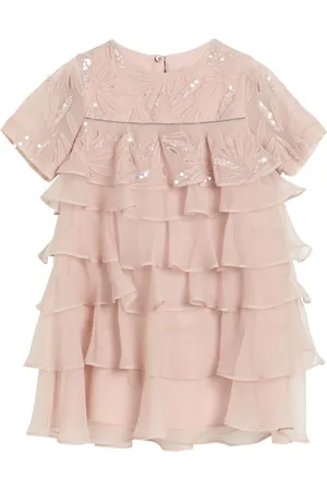 Brunello Cucinelli Gerüschtes Kleid aus Seide