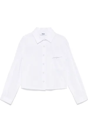 Msgm Hemd mit Logo-Stickerei