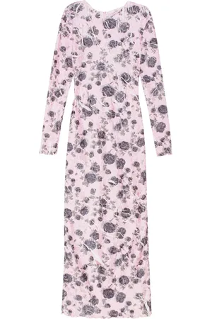 Ganni Maxikleid im Distressed-Look