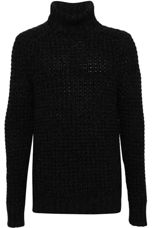 N.PEAL Grob gestrickter Rollkragenpullover