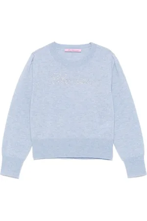 MISS BLUMARINE Sweatshirt mit Strass-Logo