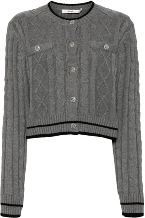 B+AB Cardigan mit Zopfmuster