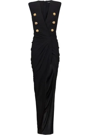 Balmain Langes Kreppkleid