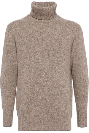 N.PEAL Brompton Marl Rollkragenpullover aus Bio-Cardigan