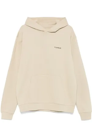 FLÂNEUR Hoodie mit gummiertem Logo