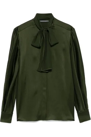 Alberta Ferretti Bluse mit Schleifenkragen